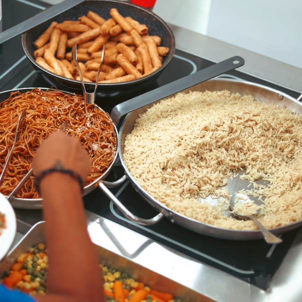 Some of the food options at Bright Tower Hotel